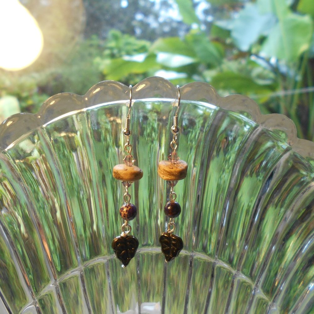 earrings glass beaded